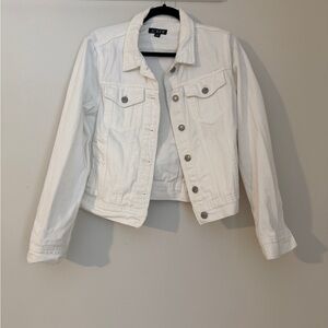 J. Crew White Denim Trucker Jacket